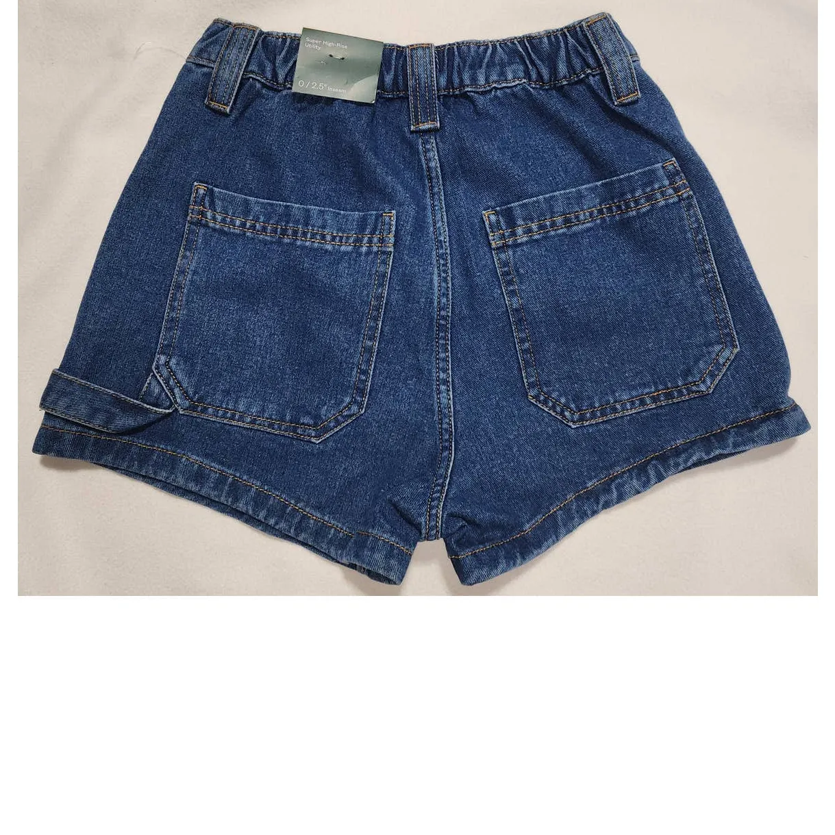 woman's jean shorts super high rise size 0 waist 24 wild fable - Image 2