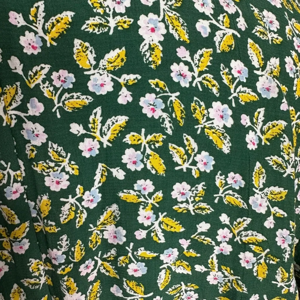 Anthropologie Faithfull The Brand Farah Midi Dress Green Ditsy Floral Size 10 - Image 16