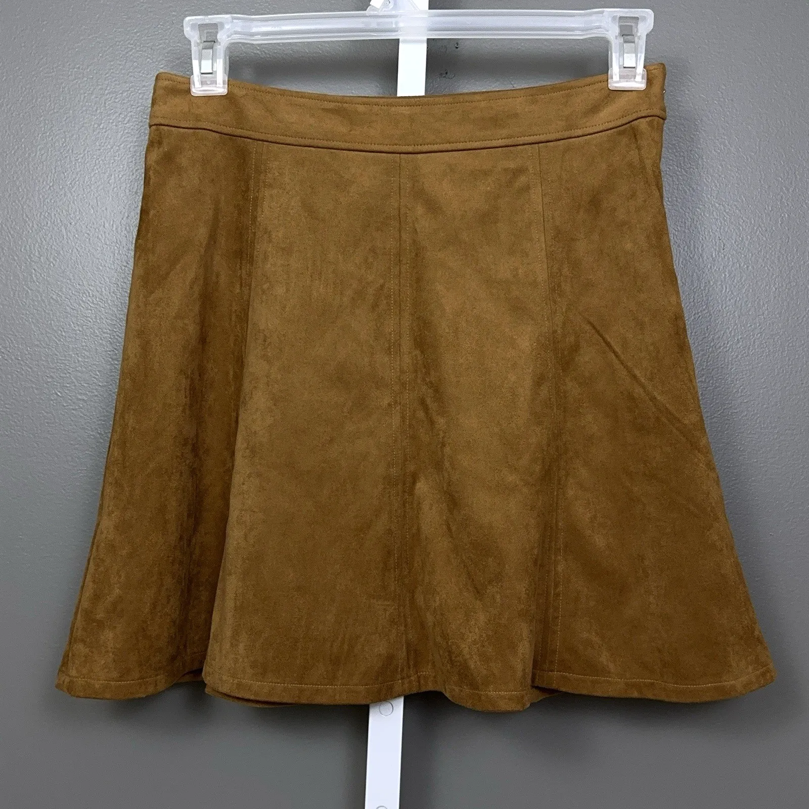 Loft Faux Suede Seamed Skirt Size 6 Classic Lined Side Zip 573483 Above Knee - Image 2