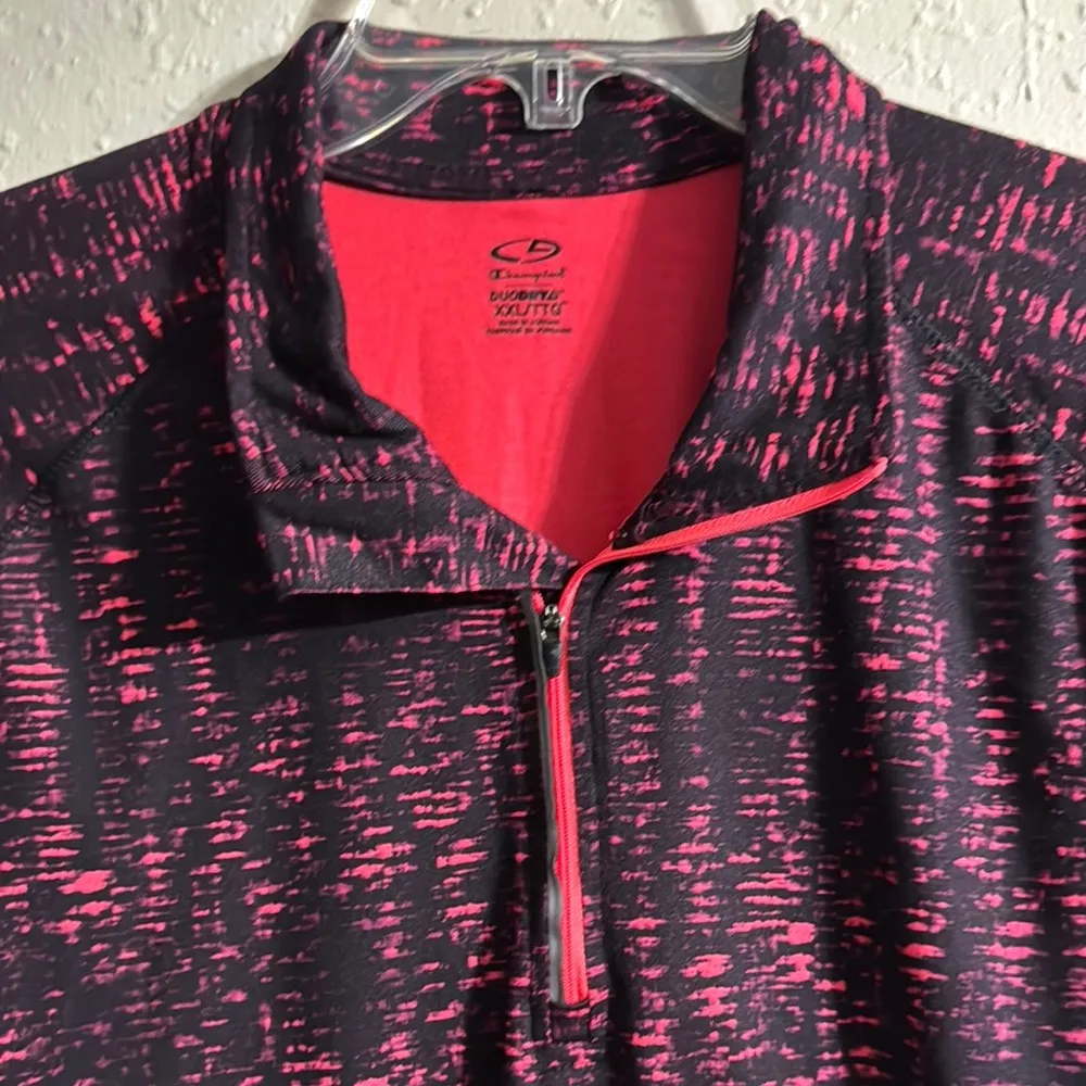 Champion Duo Dry Womens Medium 1/4 Zip Long Sleeve Pullover Black Size XXL - Image 2