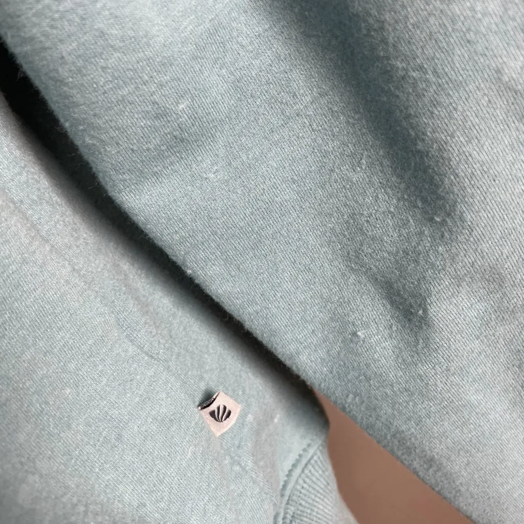 Marika Hoodie Sweatshirt Women Cutout Detail Heather Blue Smoke French Terry Med - Image 10