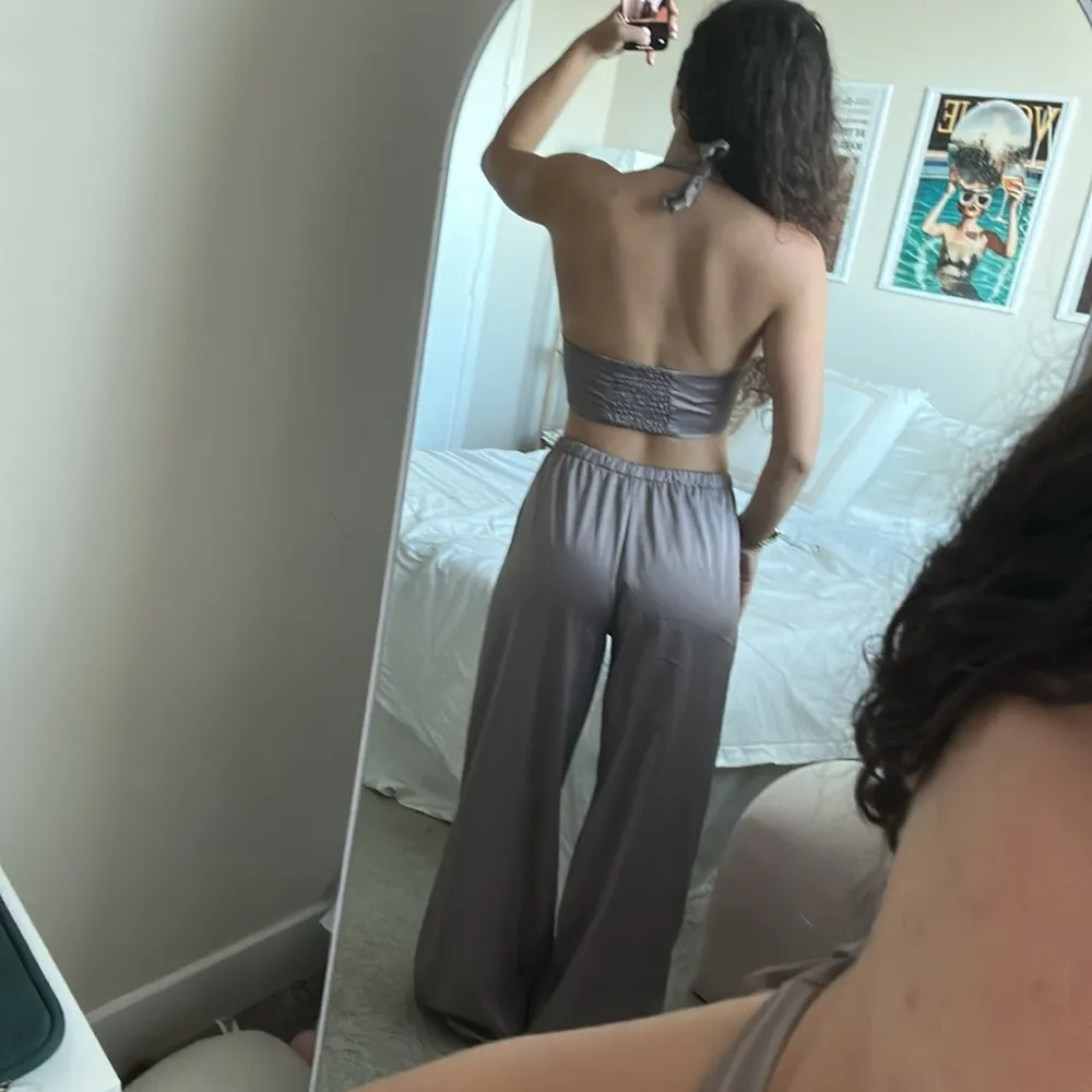 Purple Satin Halter Set - Image 3