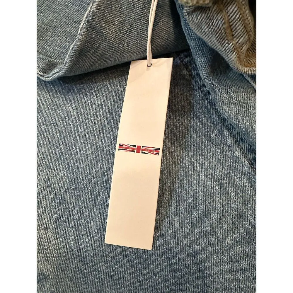 Hudson Faye Hrm Women's Wide-Leg Distressed Jeans Medium Blue Size M - Image 15