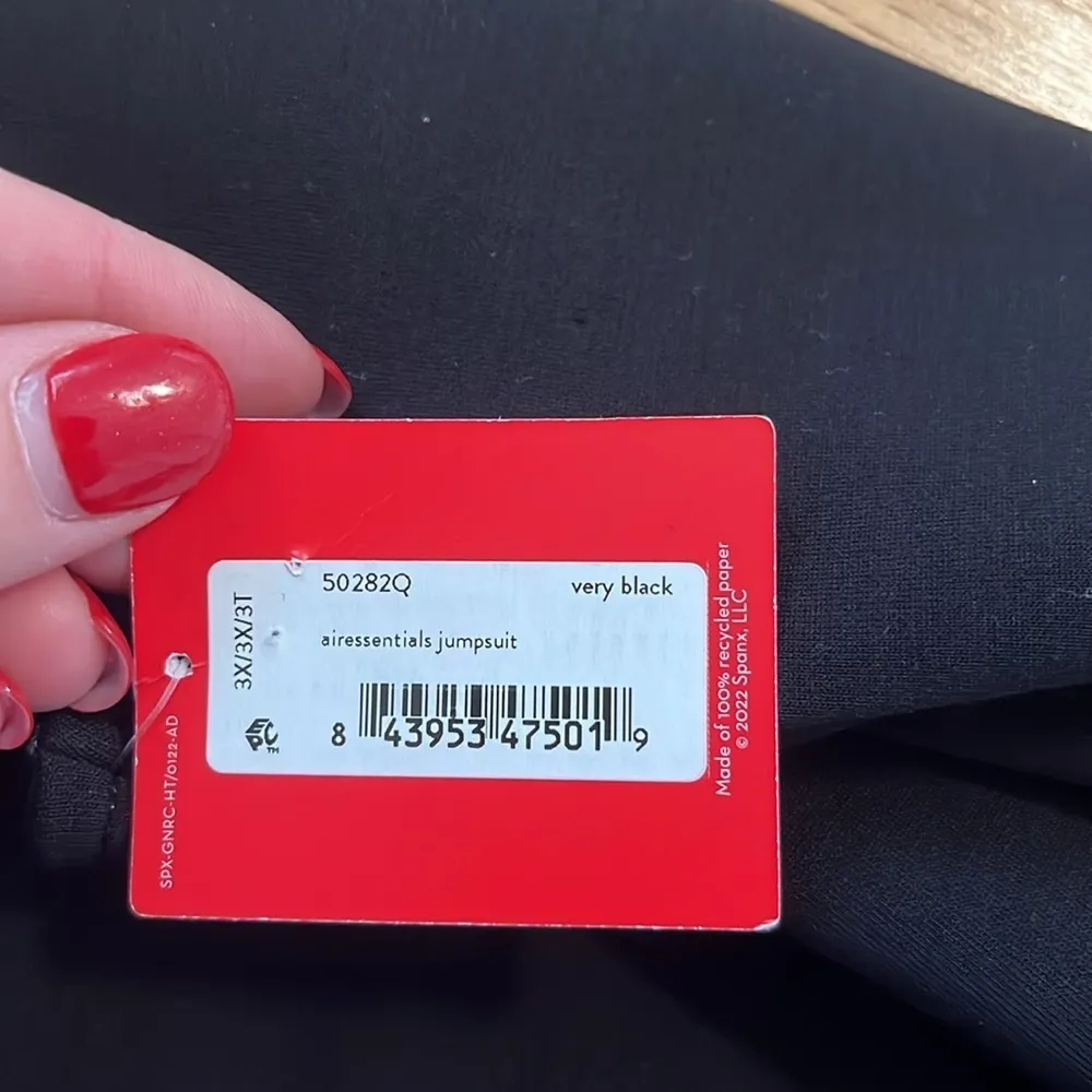 NWT Spanx Very Black AirEssentials Jumpsuit Sz 3X Petite - Image 3