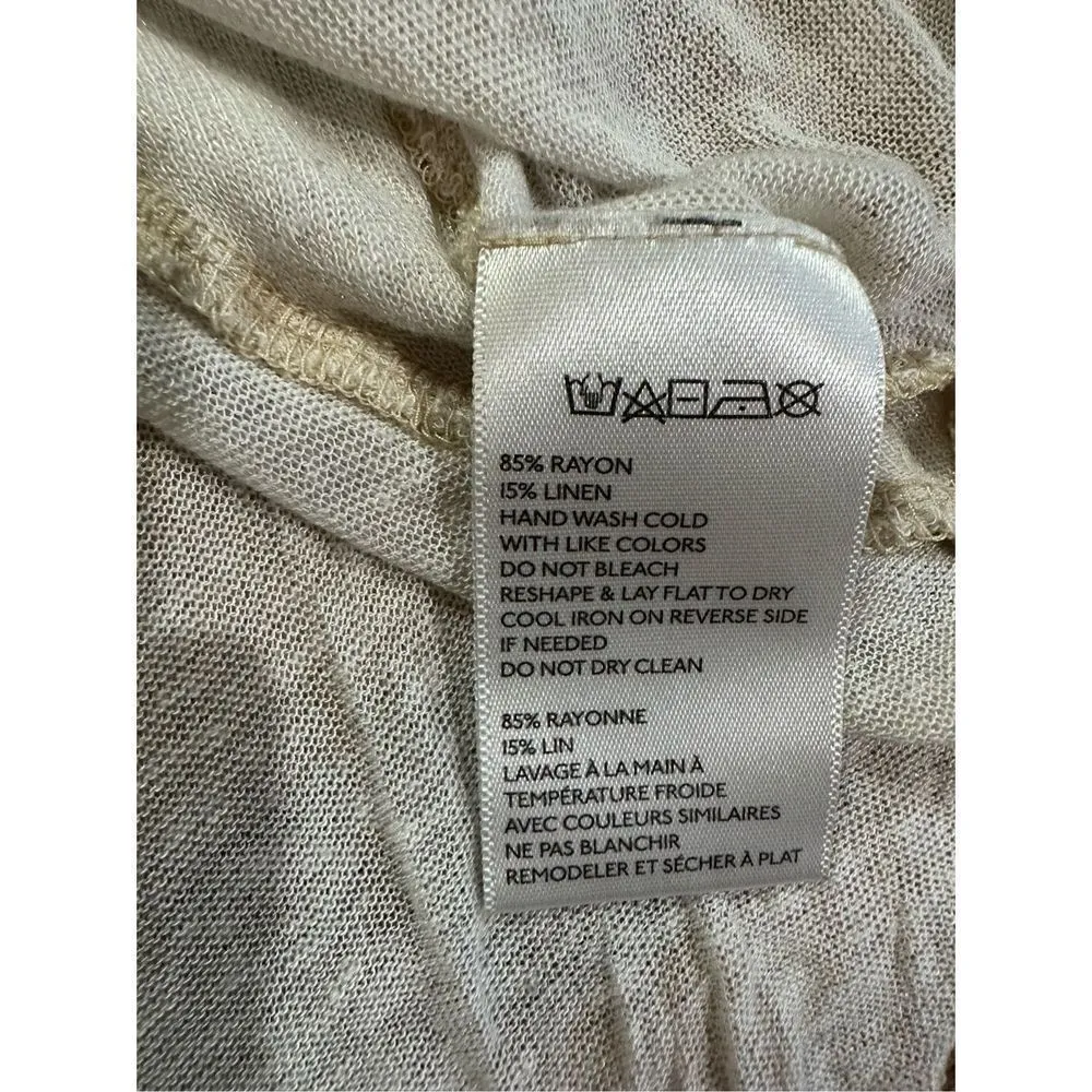 Silence + Noise sheer lightweight ivory shimmer top large - Image 7