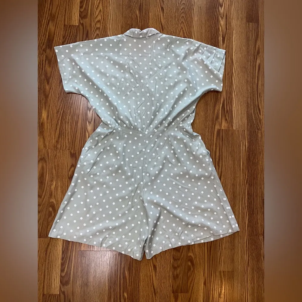 Adorable Vintage 90s Cimmaron Dress Polka Dot Romper! Size 16 - Image 4