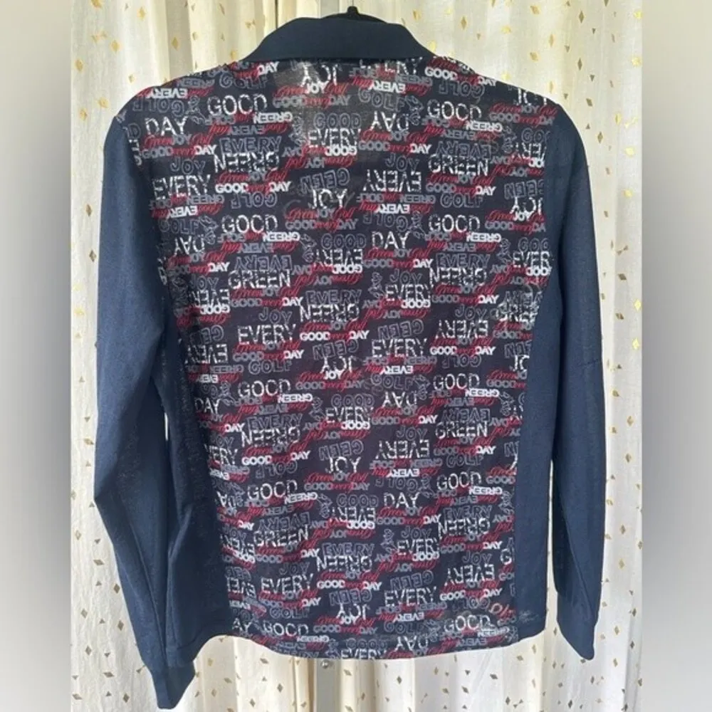 GreenJoy Classic 100 Women's Semi Sheer Long Sleeve Golf Polo Sportswear Shirt M Size M - Image 3