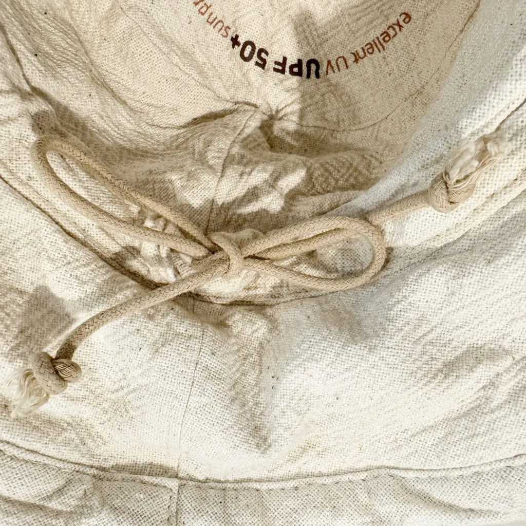 Scala‎ Wide Rim Bucket Hat in Cream Outdoor Vacation Travel Casual UPF One Size - Image 3