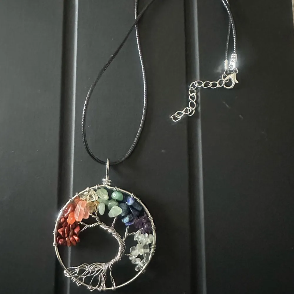 Rainbow 7 Chakra Tree Of Life Fashion • Spiritual Healing Crystal • Handmade - Image 2