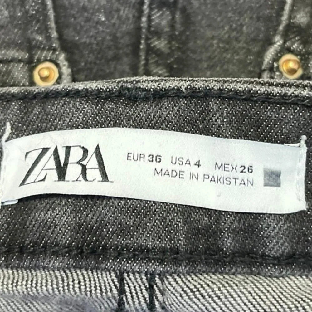 Zara Women's Black Skinny Slim Fit High Waist Stretch Denim Jeans Pants Size 4 - Image 4