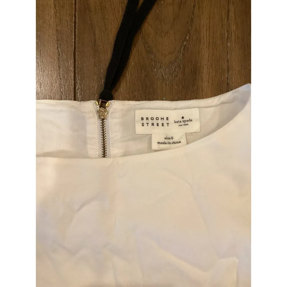 Broome Street Sleeveless Pinstripe Blue White Mini Dress Size 0 - Image 7