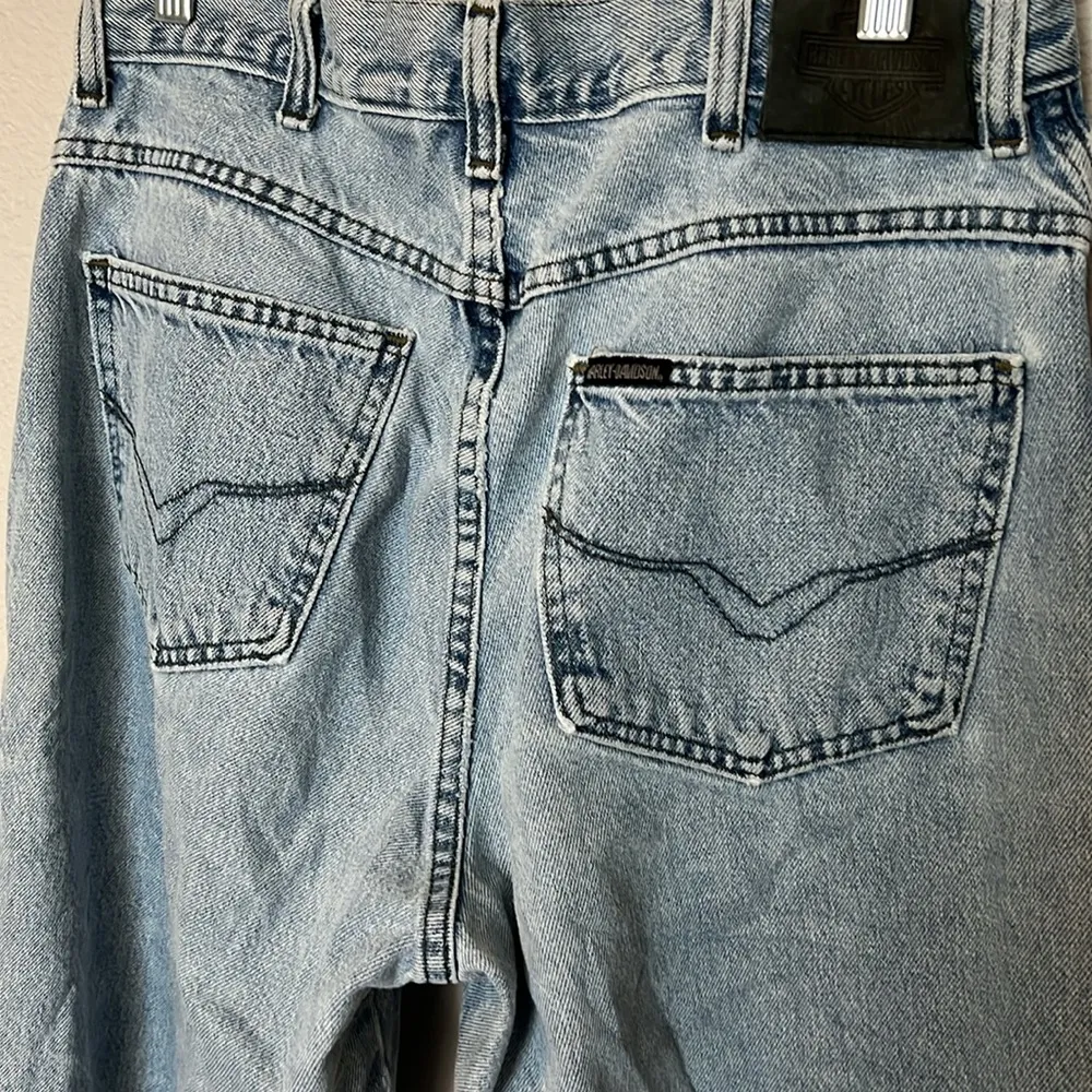 Harley Davidson Light Wash Classic Fit Jean Size 14R - Image 8