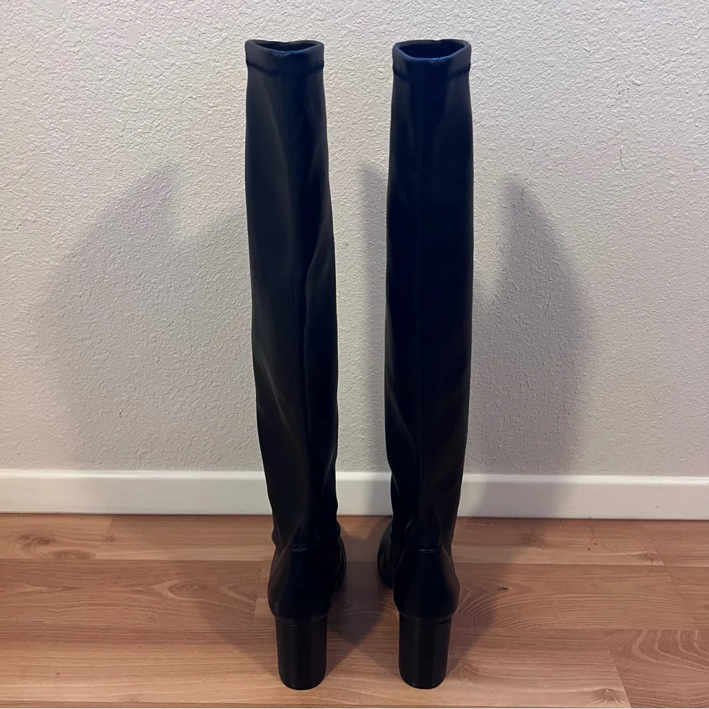 Stuart Weitzman Yuliana 85 Knee High Slouch Boot Black Leather 8.5 - Image 6