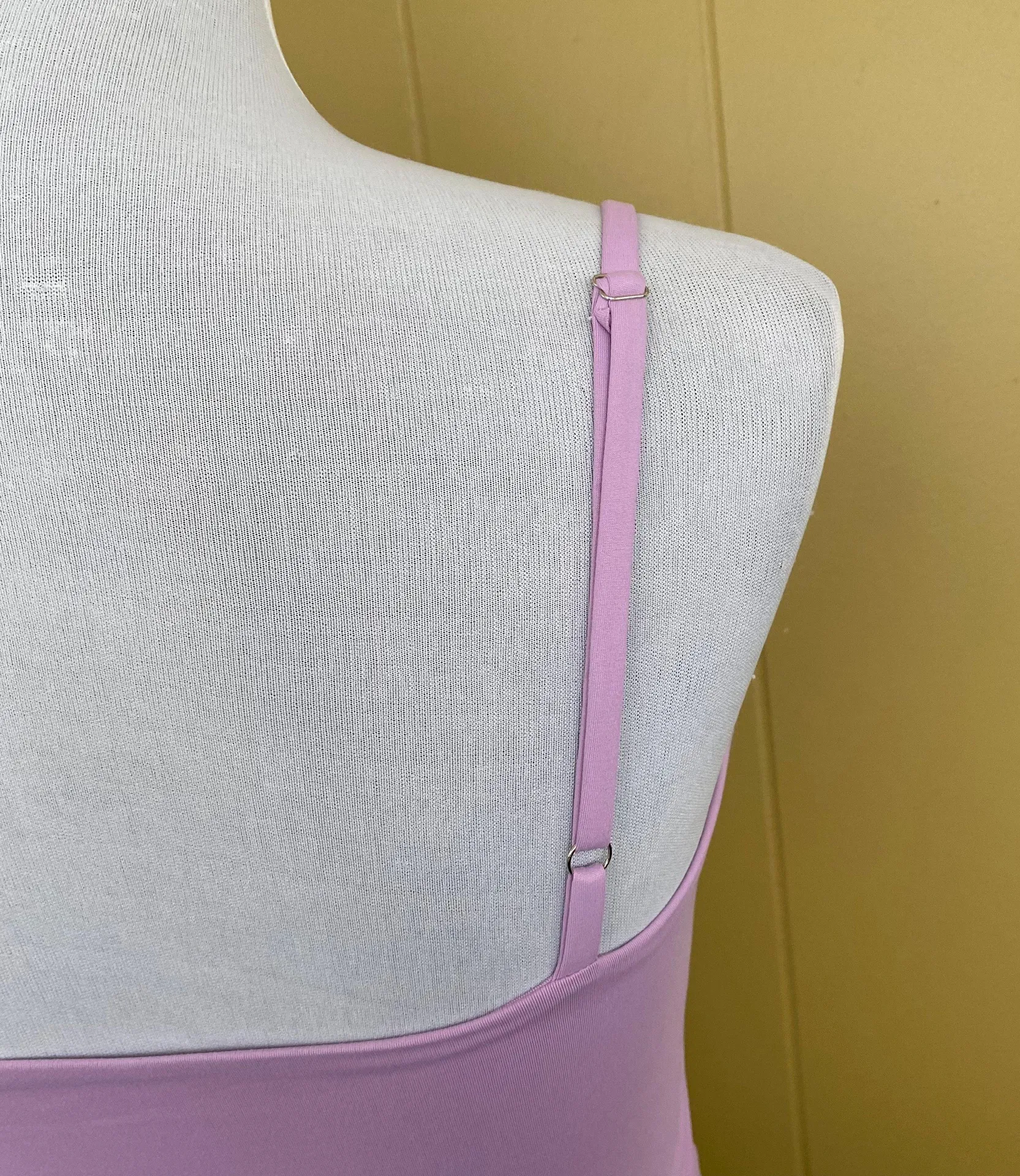 Reoria women S soft & smoothe adjustable spaghetti strap crop tank top purple - Image 4