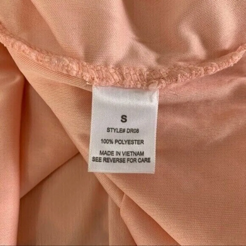 Ryan‎ Michelle Pink Lace Sleeveless Fit And Flare Cocktail Dress S Elegant - Image 6