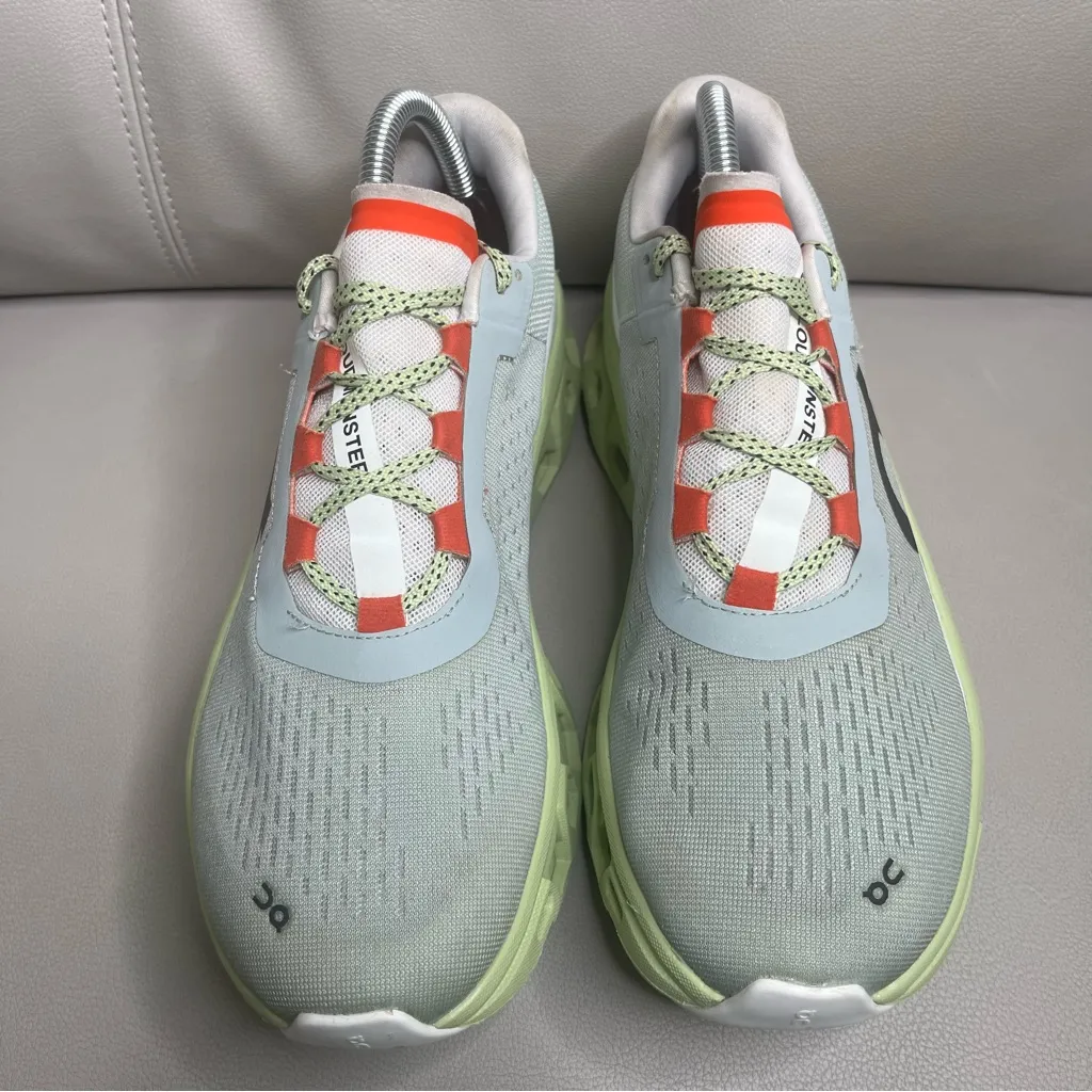 On Cloudmonster Glacier Grey Meadow Athletic Running Shoes Women’s Size 9.5 Green - Image 5