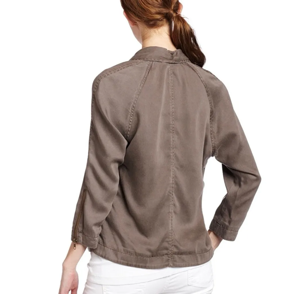 French Connection United Kingdom woman’s Brown Draped Jacket Size 4 - Image 2