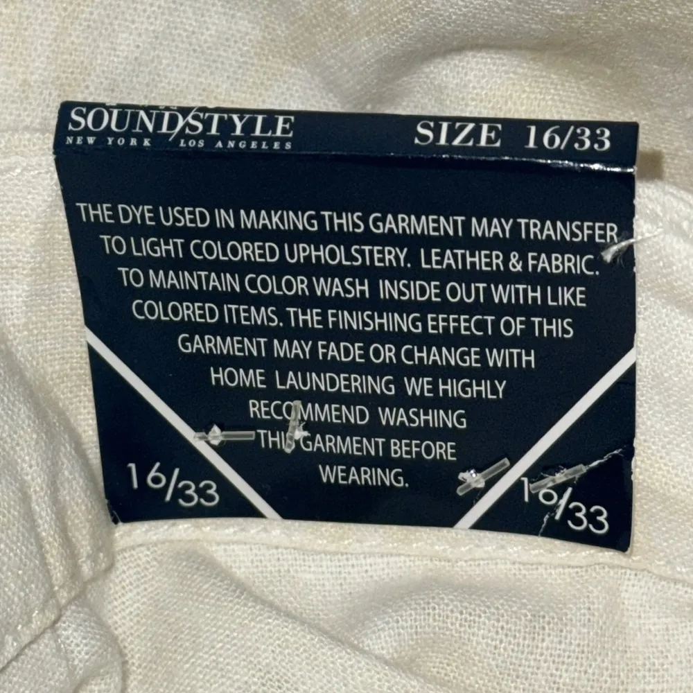 SoundStyle Linen Blend Wide Leg Pants Trousers Sand Palm Print Women’s 16 - Image 11