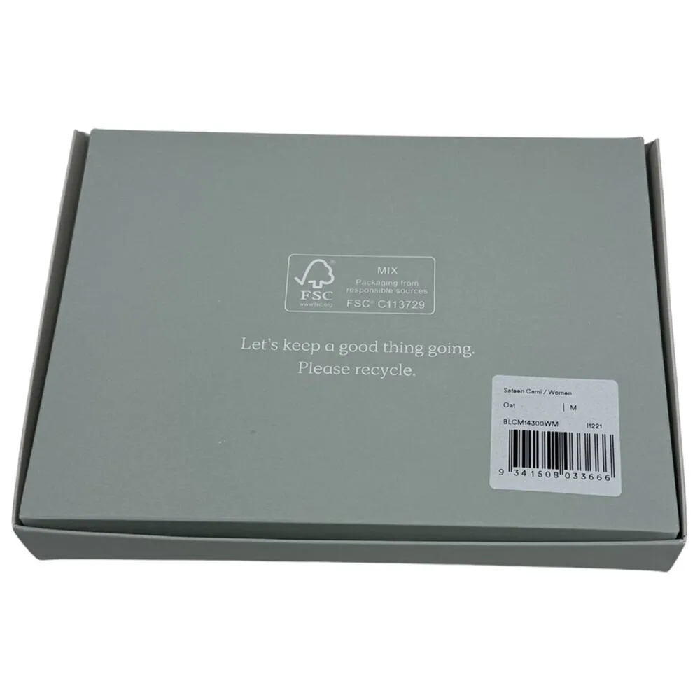 Ettitude Sateen Cami In Oat Organic Bamboo Lyocell Layering Lounge Size M NEW Size M - Image 5