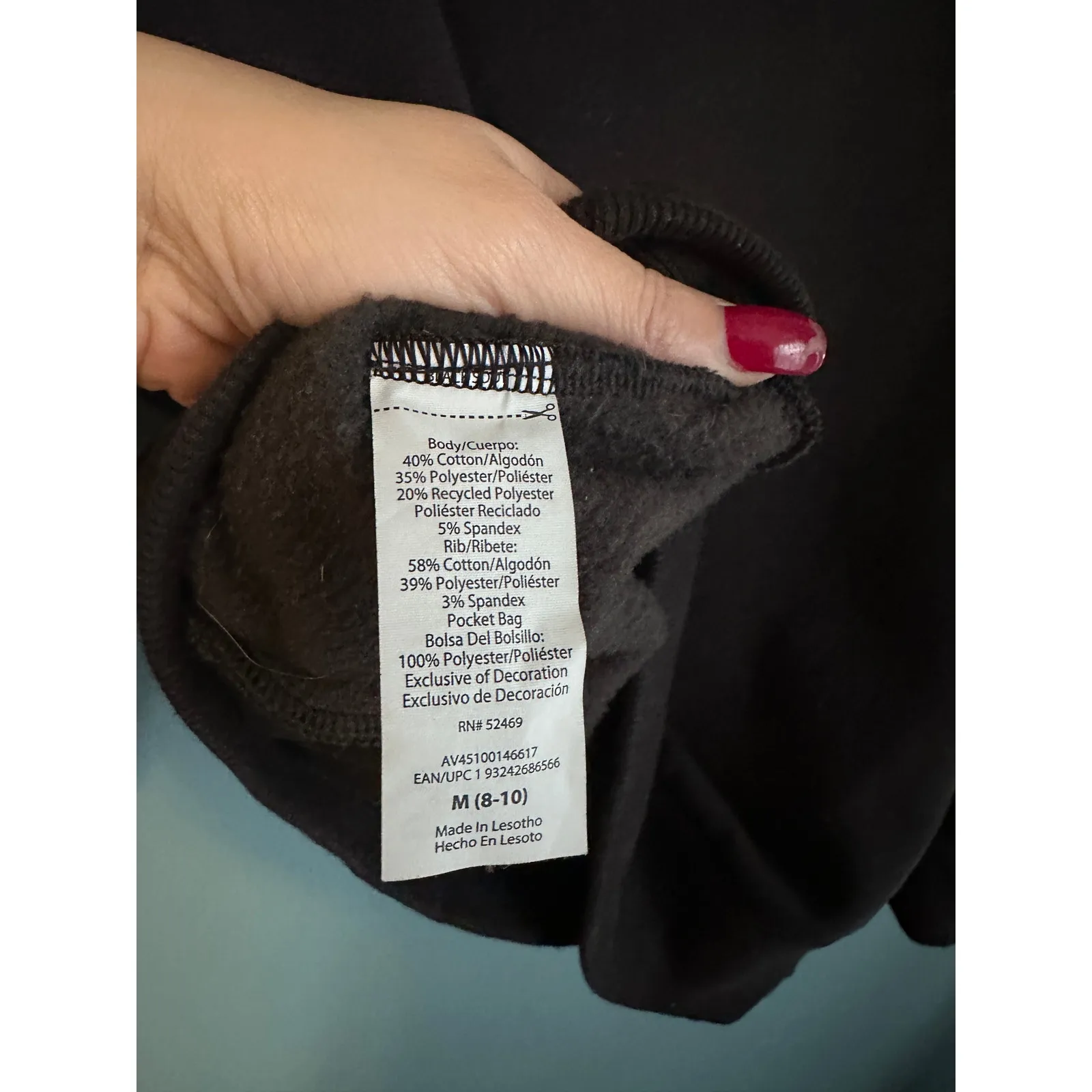 Avia Black Pullover Quarter Zip Long Sleeve Sweatshirt - Image 4