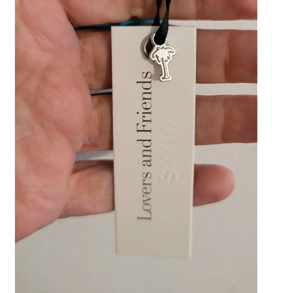 Lovers and Friends Wild One Swim Bikini Top Blue Large NEW - Image 4