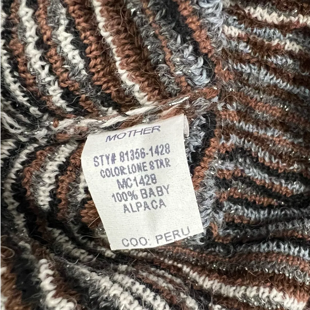 Mother Brown Midnight Walk Lone Star Halter Crop Top Sweater Skirt Set S NEW Tag - Image 10