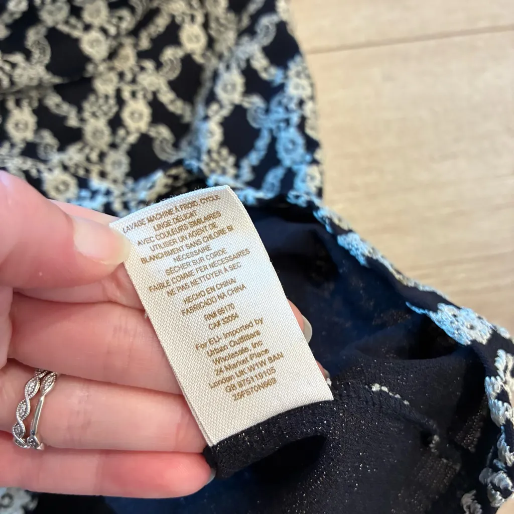 Intimately Free People Black Gold Lace Slip Dress Sleeveless Size L Size L - Image 8