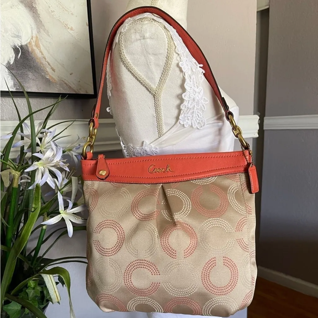 Coach Ashley Dotted Op Boho/Crossbody Bag & Wallet - Image 7