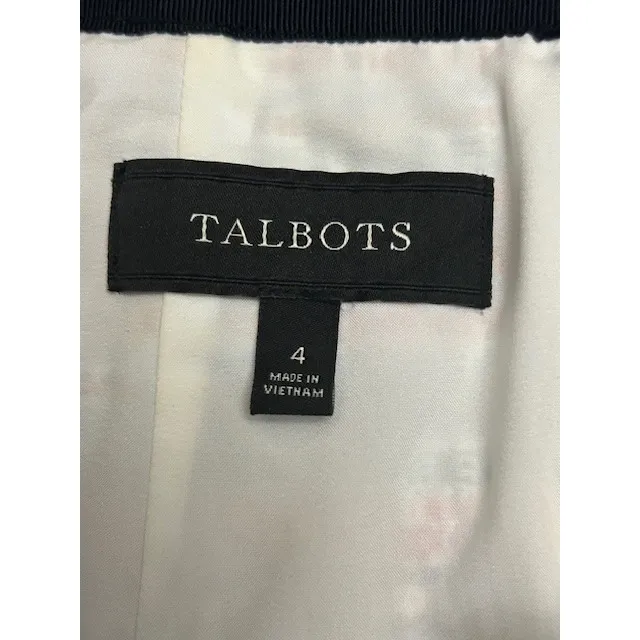 TALBOTS‎ Tweed Plaid Pencil Skirt 4 Multi Color Cotton Blend Work Preppy Classic - Image 3