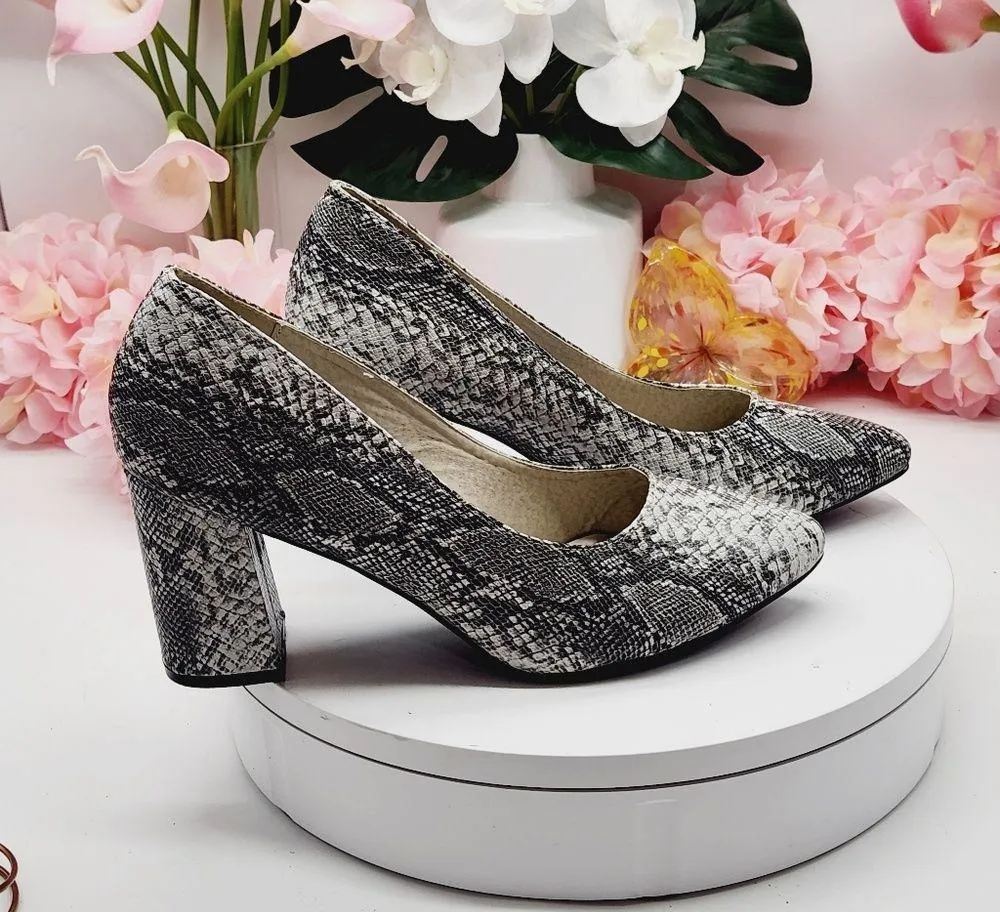 Coconuts By Matisse Gertie Snake Embossed Heels Sz 10 - Image 11