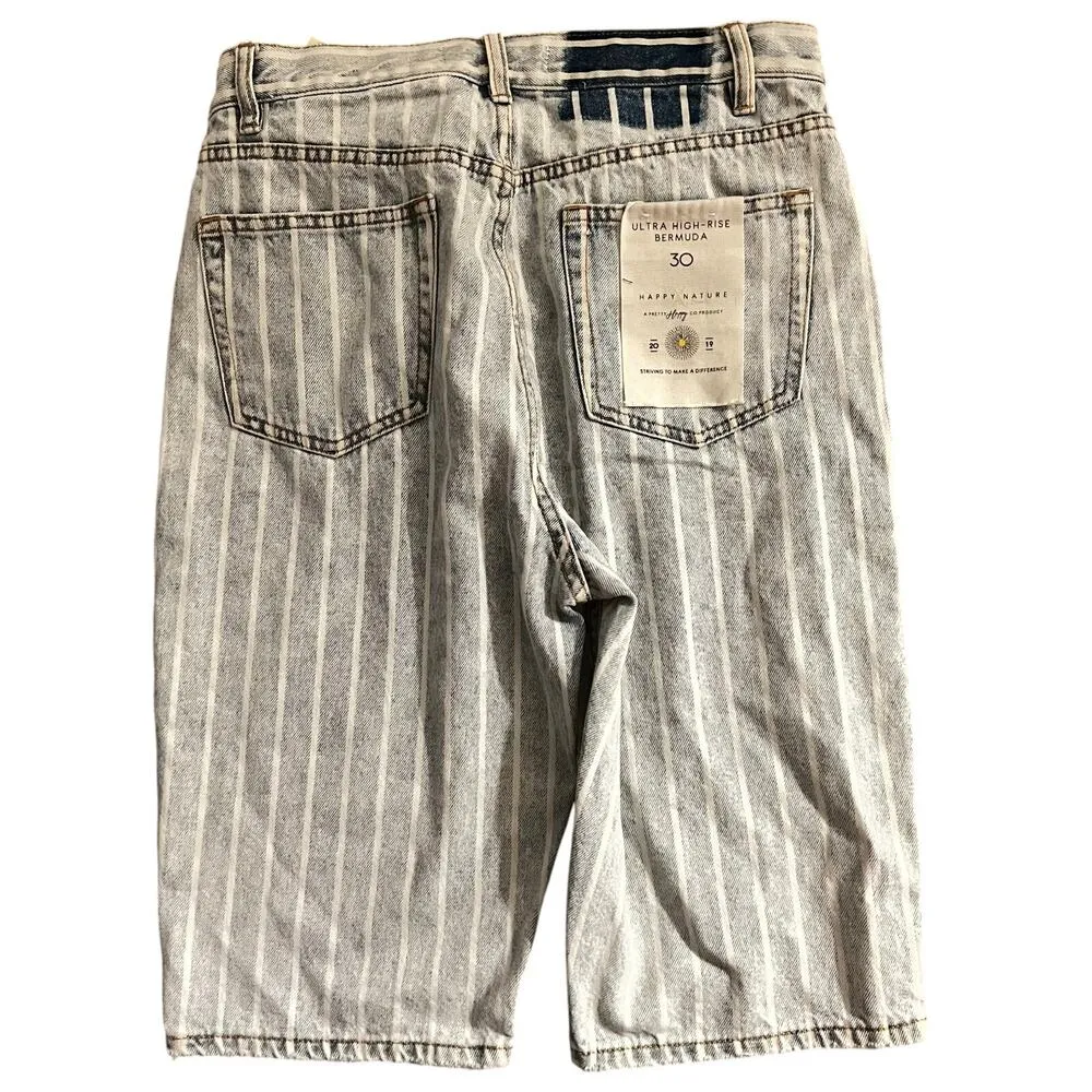 Happy x Nature Kate Hudson Ultra High Rise Denim Bermuda Short 30 Women’s Blue - Image 3