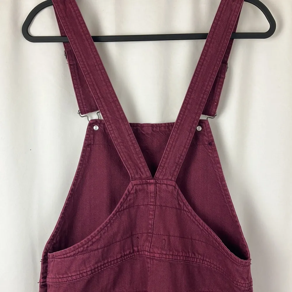 Free People plum purple denim skirt overalls woman’s size 4 - Image 8