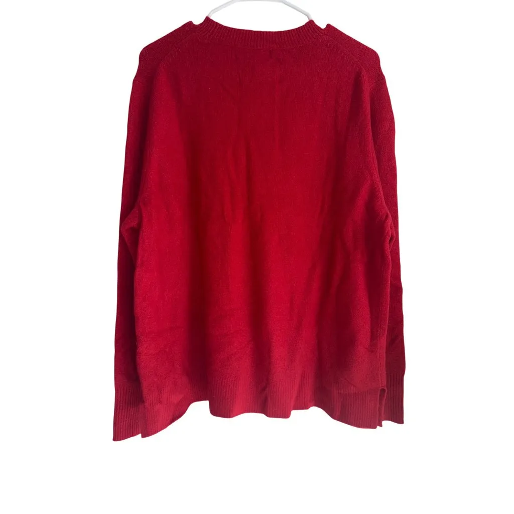 J. Crew Crewneck Sweater Extra-Soft Yarn in Red XXLarge New Womens Knit Top - Image 6