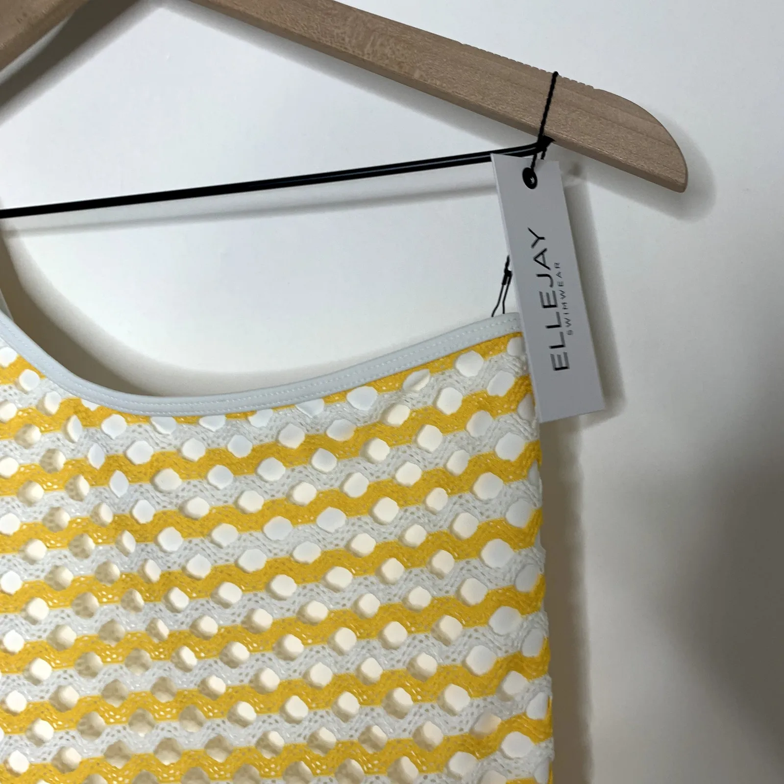 Ellejay Crochet Knit Swimsuit Womens New Yellow Size Small - Image 6