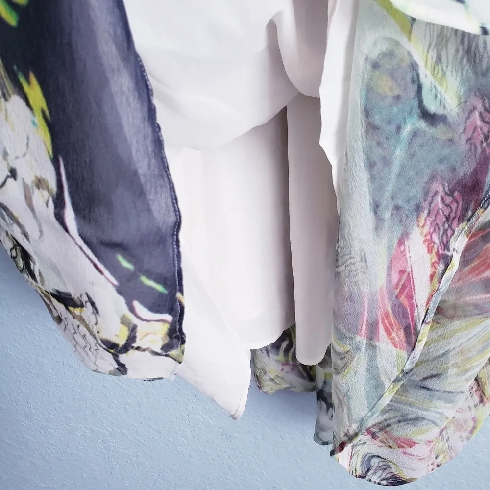 Vintage Karen Millen Floral Bias Abstract Silk Embellished Mini Dress - Image 7