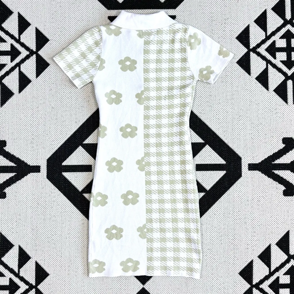 Princess Polly Lainey Floral Sweater Knit Collar Mini Dress XS/S - Image 9