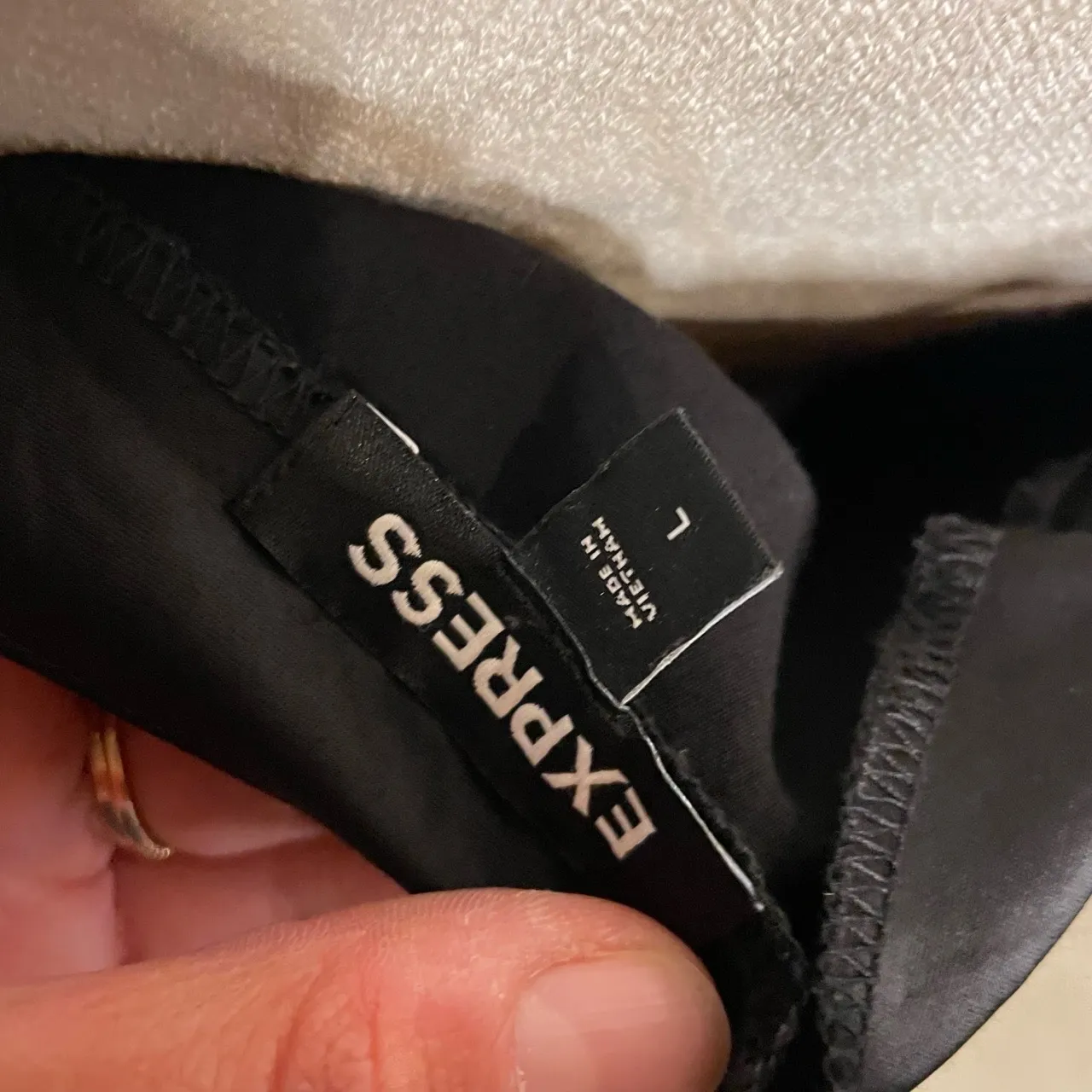 Express Womens Black Satin Cowl Neck Spaghetti Straps Slip Midi Dress Size Large - Image 4