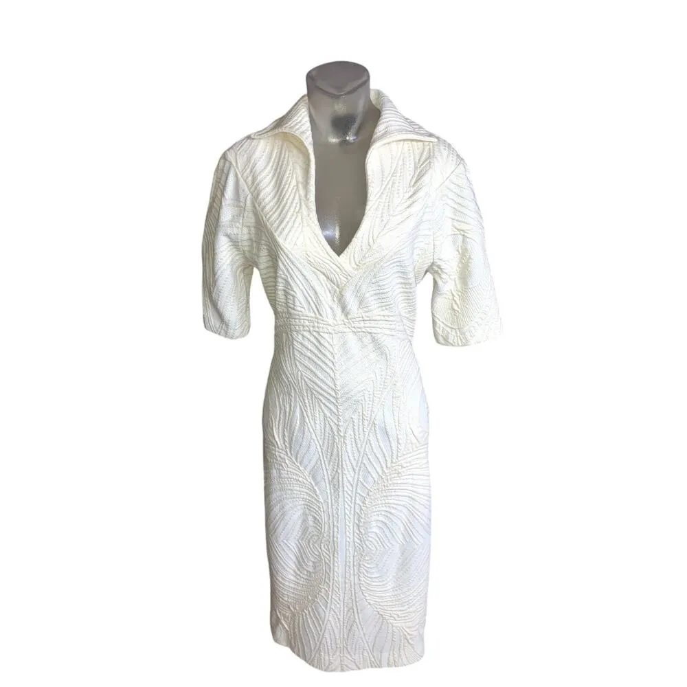 VINTAGE Class ROBERTO CAVALLI 70s Miami Dress Size 10-12?  Stretchy Sheath - Image 10