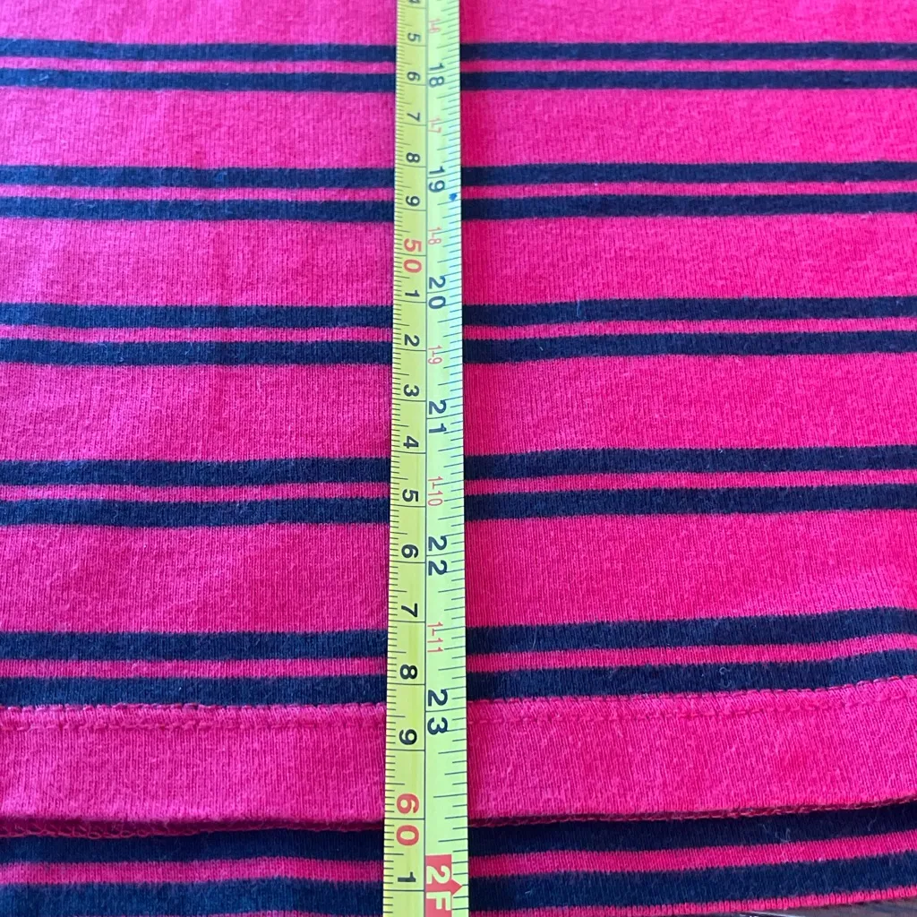 Jones New York Sport Vibrant Red and Black Striped classic Top - Image 8