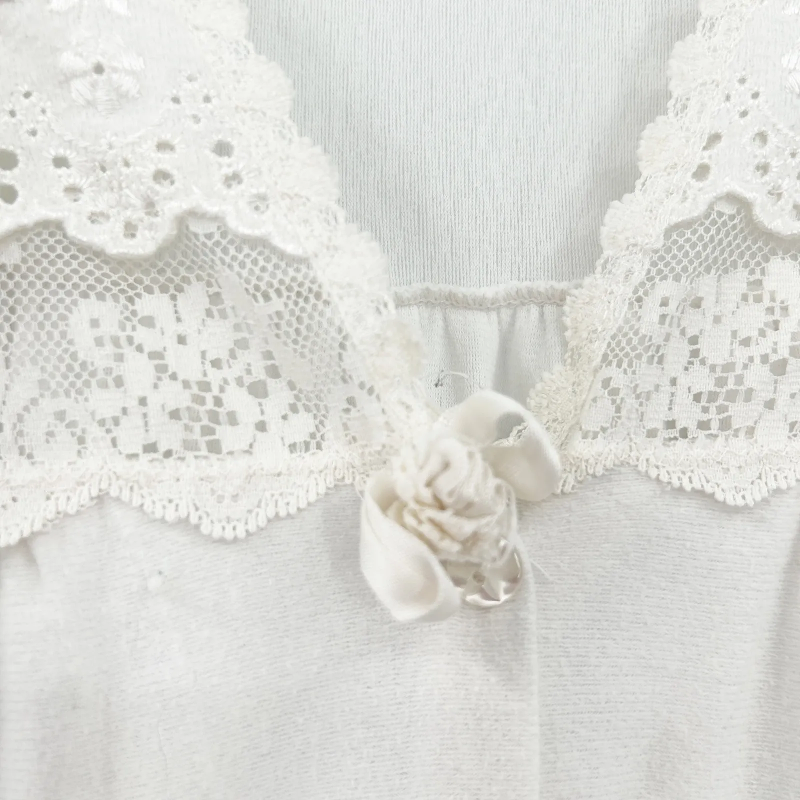 Christian Dior Lingerie Vintage Edwardian Cottagecore Cotton Lace Nightgown - Image 4