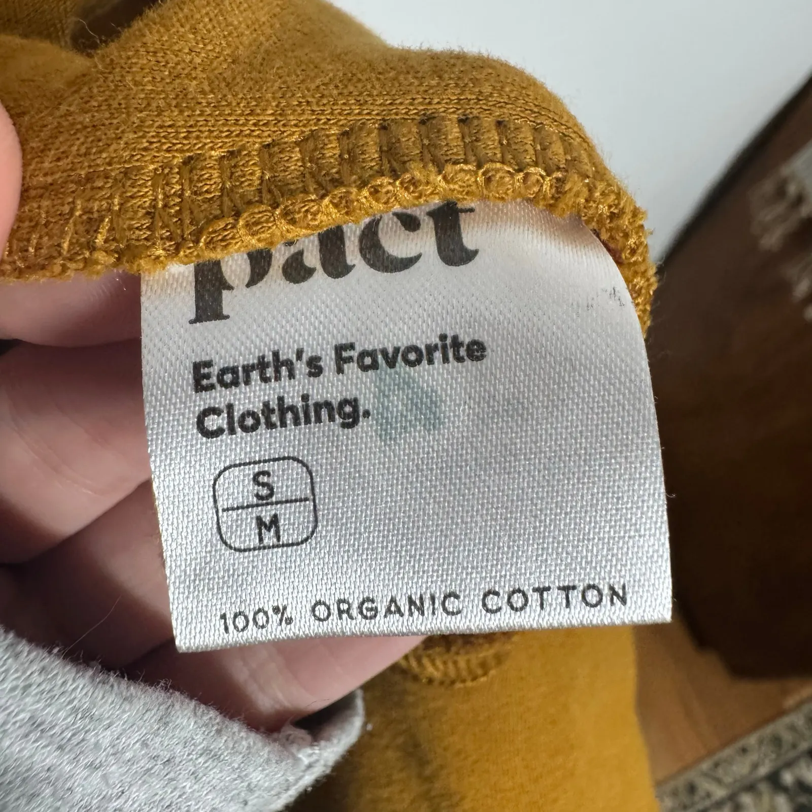 Pact Organic Cotton Chai Heather Brooklyn Cardigan Women S/M Casual Minimal - Image 5