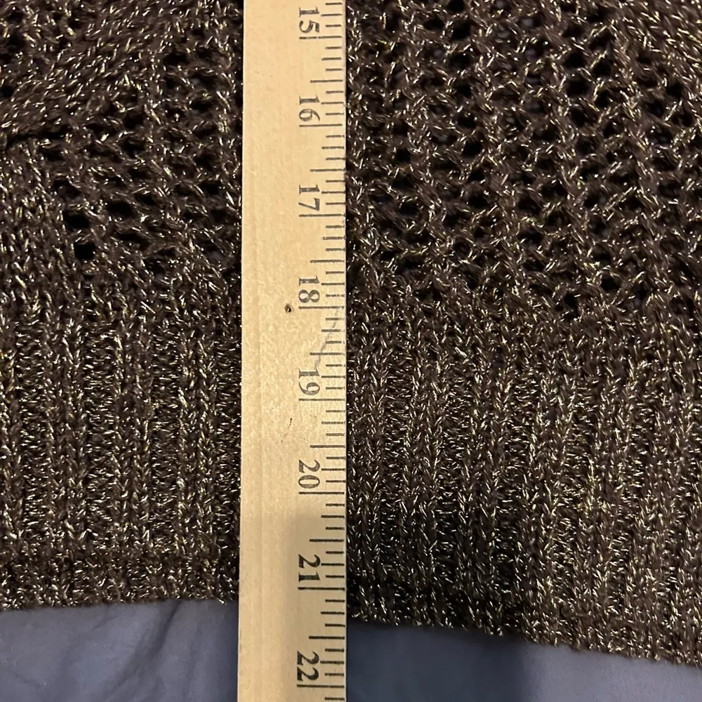 Jeans by buffalo brown gold Open knit sweater size medium - Image 5