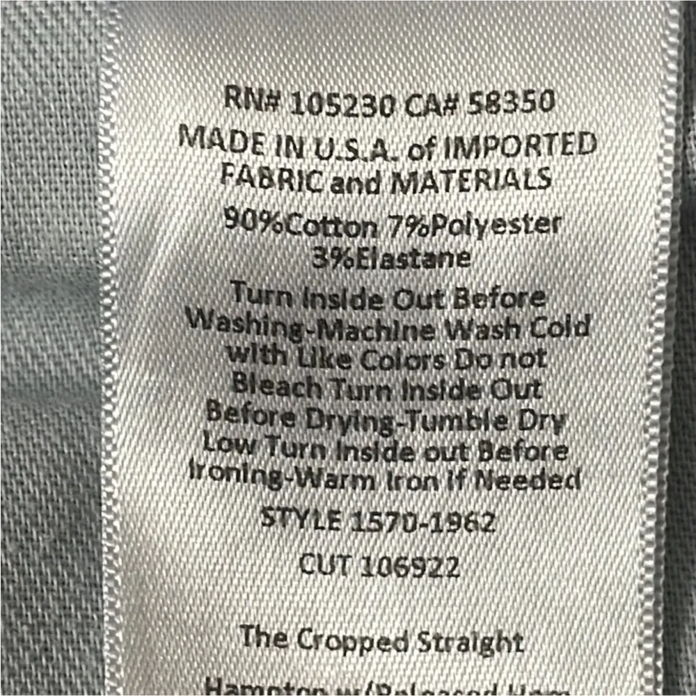 Current Elliott The Cropped Straight Hampton - Image 6