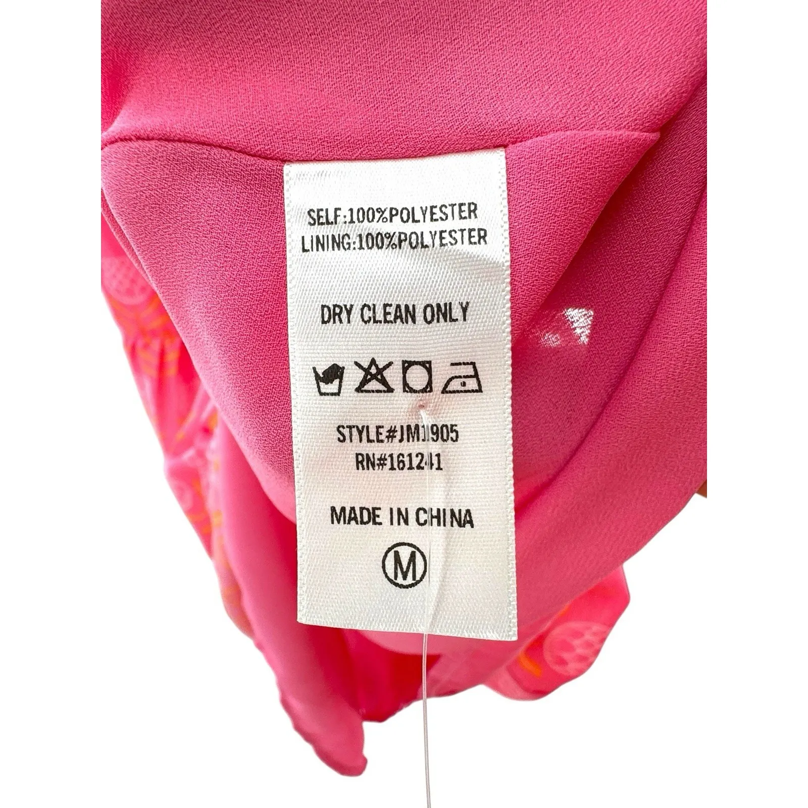 J. Marie Maeve Pink Tulip Flower Print Tiered Midi Dress Women's M NWOT Vacation Size M - Image 9