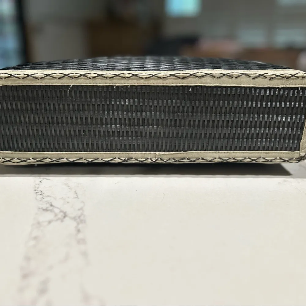 NEW TICO Artisanal Woven Fiber Summer Lined Tote 14x8” Black - Image 4