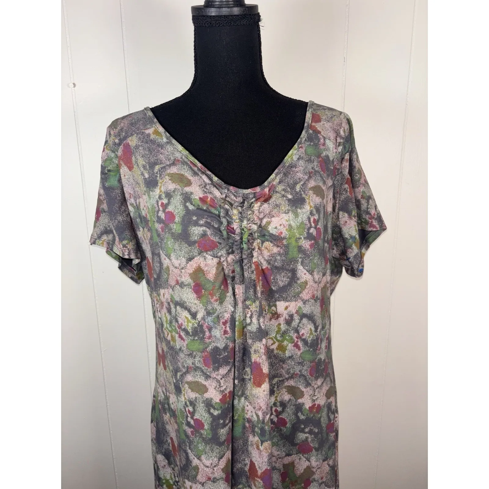 FRESH PRODUCE EMMA Stretch‎ V Neck Short Sleeve Dress Xxl 2xl * - Image 2