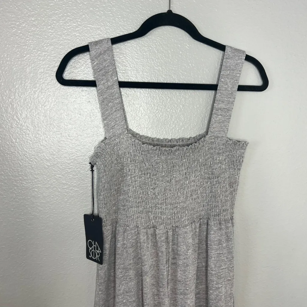 Chaser Smocked Wide Leg Jumpsuit Romper Size S Gray‎ NEW - Image 4