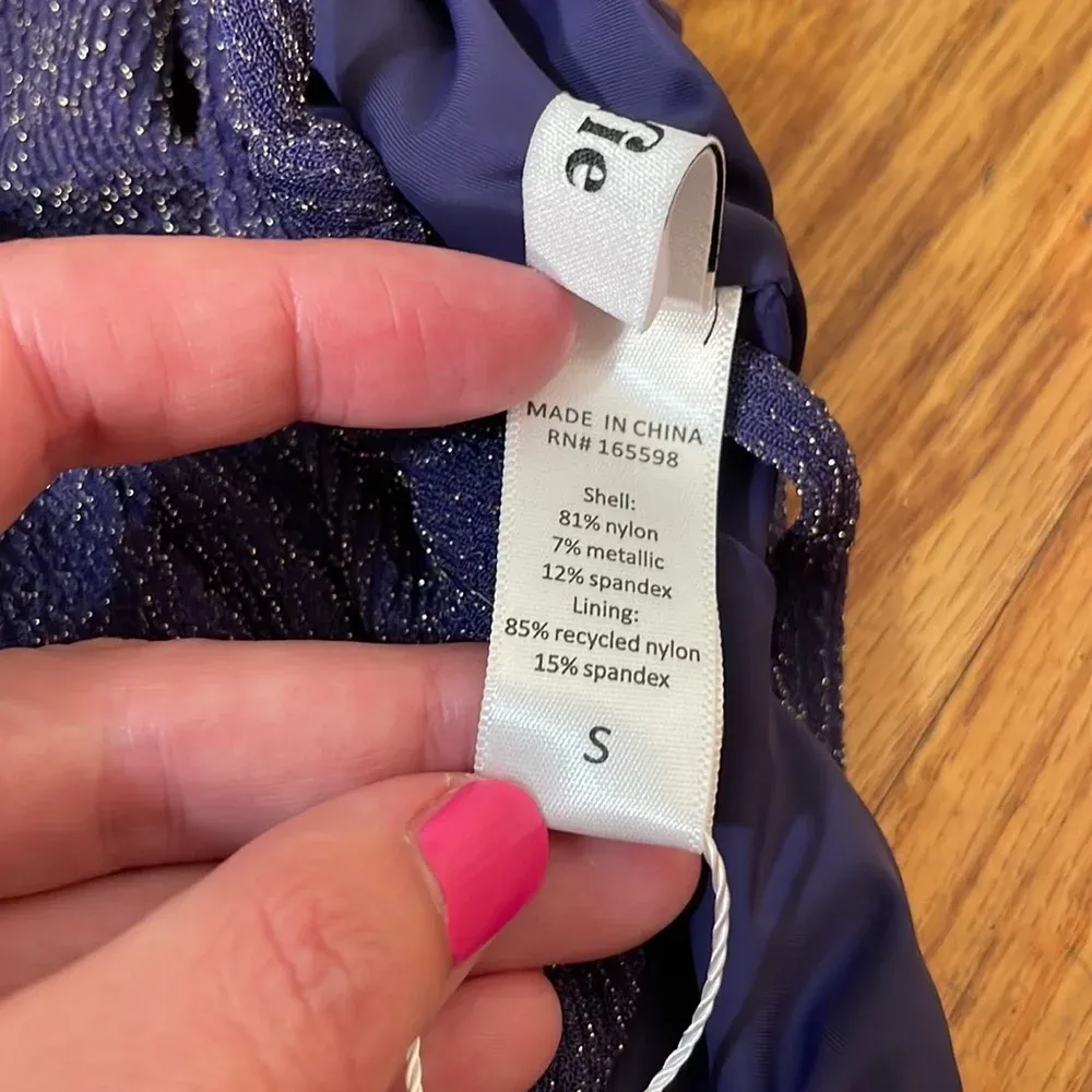 Andie Swim The Lanai‎ One Piece Cosmic Sparkly Blue Size S NWT - Image 4