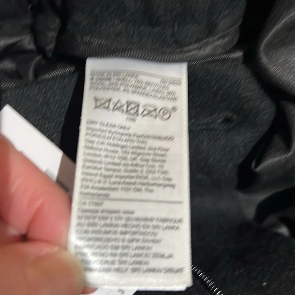 Banana Republic‎ Petite High Waisted Black Wide-Leg Wool-Blend Trousers C28 - Image 10