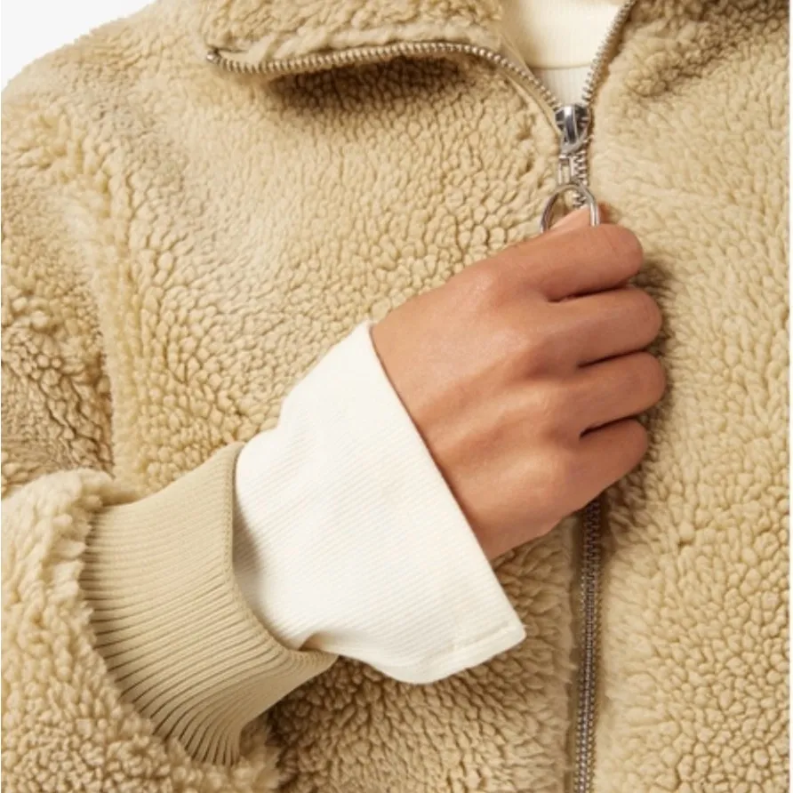 WeWoreWhat khaki Teddy Jacket - Image 2